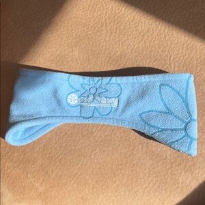 Old Navy Light Blue Floral Kids Winter Headband